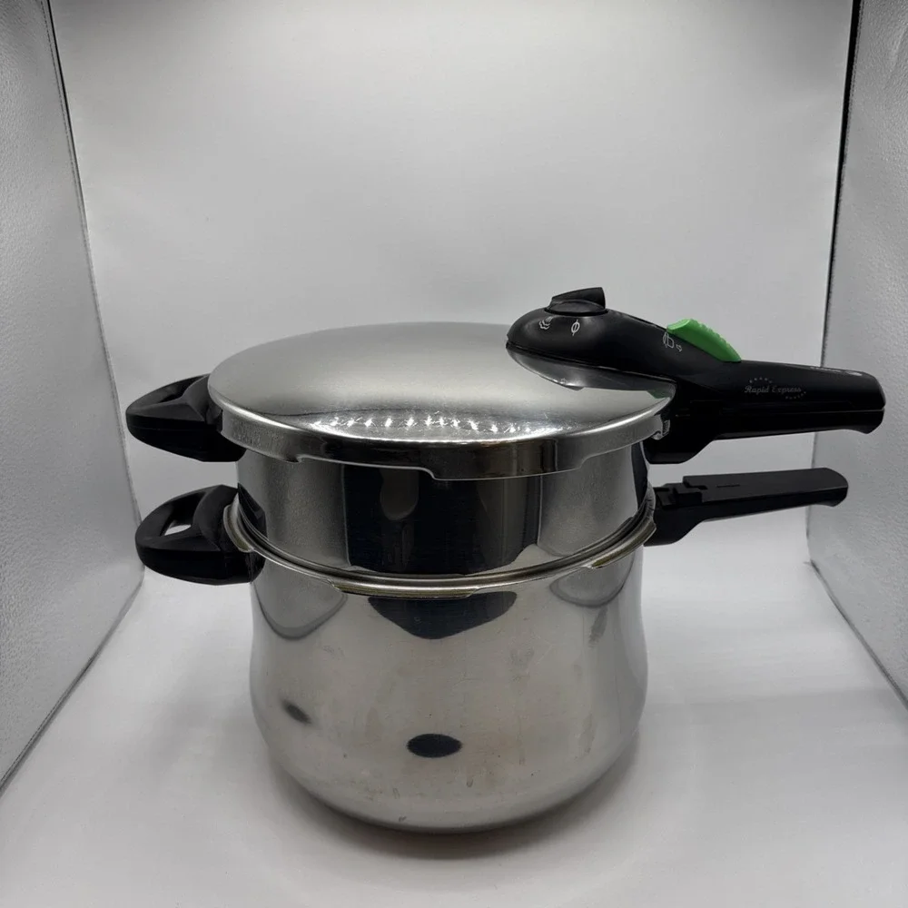 Fagor Rapid Xpress Pressure Cooker 8 + 4 Liters Induction Stainless Steel Basket